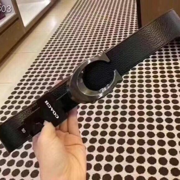 NWT Coach Signature Buckle Cut To Size Reversible Belt 38 Mm 91305 - Picture 2 of 8